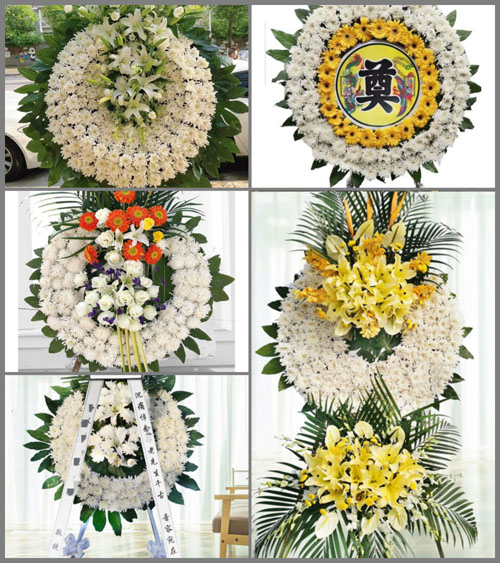 山东莱芜莱城区鹏泉街道孙故事村花圈速递
